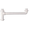 Drain End Outlet, White Plastic, 1.5 x 16-In.