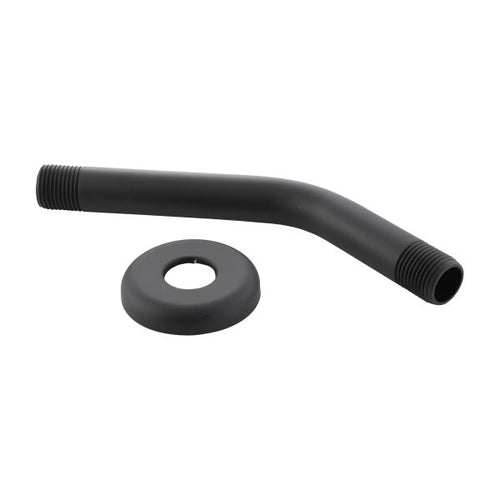 Danco 8 in. Shower Arm w/ Flange in Matte Black (8, Matte Black)