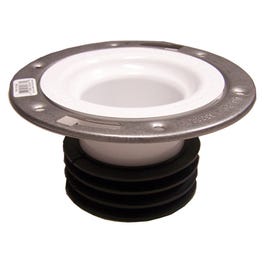 Pipe Fitting, PVC Closet Flange, Universal, 4-In.