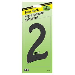 Address Number, Satin Black Zinc, 4-In., 2