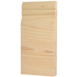 Trim Block Moulding, Corner Center Base, Pine, 8 x 3.75 x 1-In.