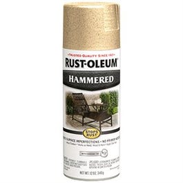 Stops Rust Spray Paint, Hammered Oatmeal, 12-oz.