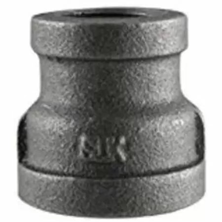 B & K Industries Black Reducing Coupling 150# Malleable Iron Threaded Fittings 1/2