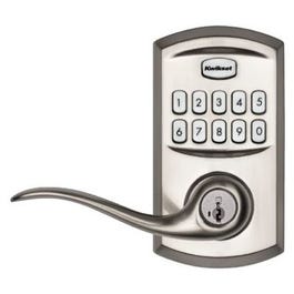 917 SmartCode Electronic Tustin Lever, Satin Nickel, 30 Customizable Codes