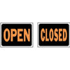 Reversible Open/Close Sign, Plastic, 9 x 12-In.