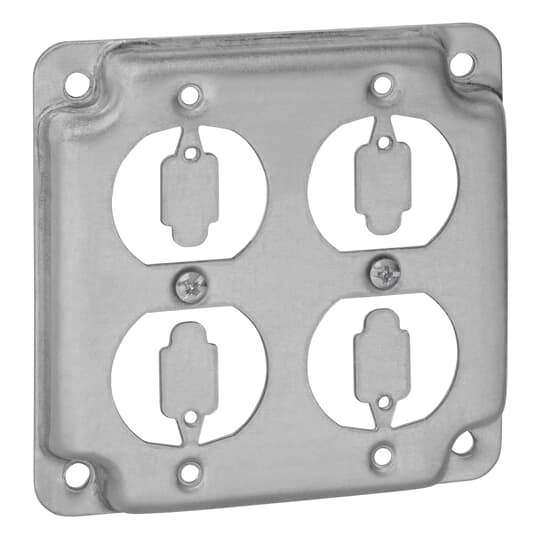 ABB Steel City 2-Gang Square Metal Electrical Box Surface Cover Double Duplex