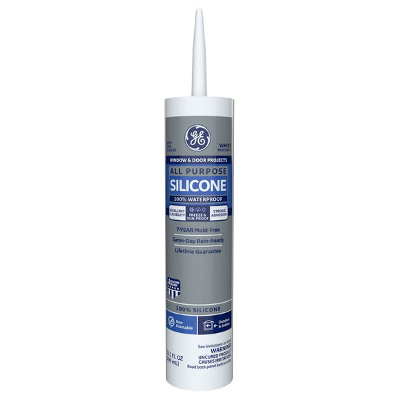 GE Sealants All Purpose Silicone 1® Sealant 10.1 oz Clear