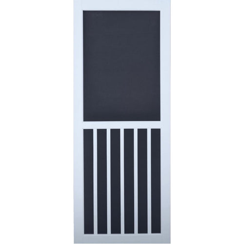 Snavely Kimberly Bay 32 In. W x 80 In. H x 1 In. Thick White Vinyl 5-Bar Screen Door