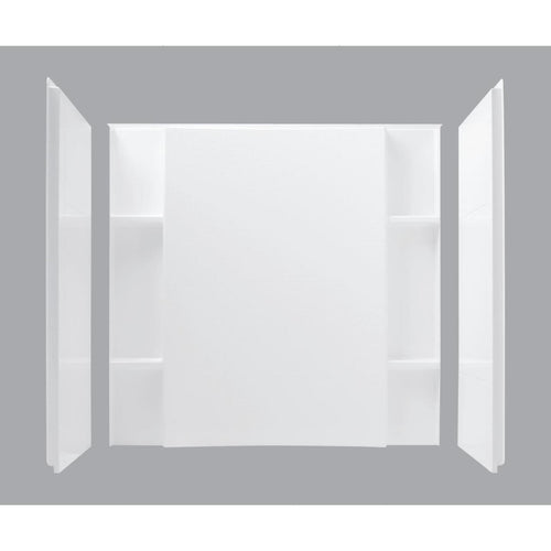 Sterling 3-Piece 48 In. W. x 55-1/8 In. H. x 36 In. D. White Shower Wall Set