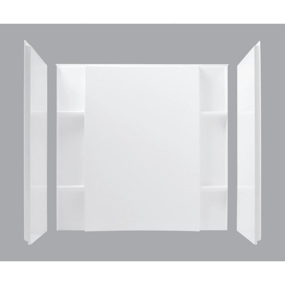 Sterling 3-Piece 48 In. W. x 55-1/8 In. H. x 36 In. D. White Shower Wall Set