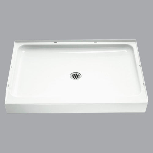 Sterling Ensemble 48 In. W x 34 In. D Center Drain Shower Floor & Base in White