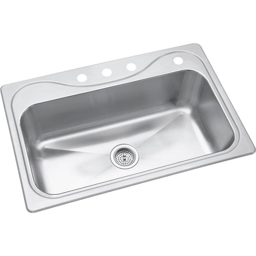 Sterling Southhaven Single Bowl 33 In. x 22 In. x 9 In. Deep Stainless Steel Kitchen Sink