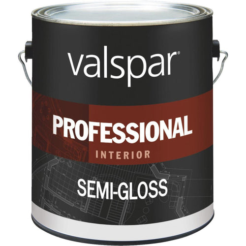 Valspar Professional Latex Semi-Gloss Interior Wall Paint, High Hide White, 1 Gal.