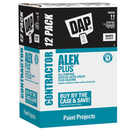 Dap Alex Plus® All Purpose Acrylic Latex Caulk Plus Silicone (10.1 FL OZ, Clear)