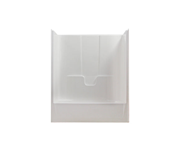 Clarion Bathware RE7901LX 60 x 33 AcrylX One-Piece Alcove Left-Hand Drain Tub Shower in White (60