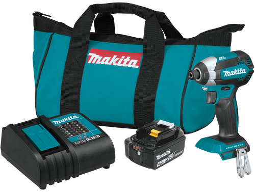 Makita 18V LXT® Lithium‑Ion Brushless Cordless Impact Driver Kit (4.0Ah)