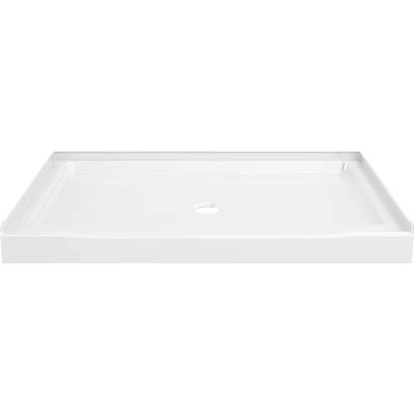 Delta Classic 500 Shower Base, Center Drain, Gloss White, 48 x 34 In.