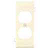 Leviton Duplex Center Sectional 1-Gang Plastic Outlet Wall Plate, Ivory