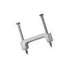Gardner Bender 3/4 in (19 mm), Plastic Polyethylene NM Cable Staple, Zinc Plated Nail, White
