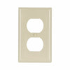 Eaton Cooper Wiring Standard Size Duplex Receptacle Wallplate, Ivory