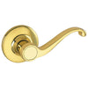 Design House  Scroll Dummy Door Handle in Polished Brass
