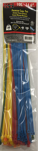 K-T Industries 14.6 Assorted Color Std. Duty, 100/Pk