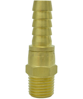 K-T Industries Full Port Brass Swivel End 1/4M X 3/8