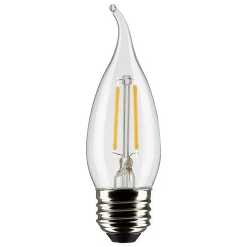 Satco S21848 3 Watt CA10 Medium Base LED Bulb