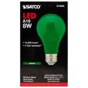 Satco S14986 8A19/GREEN/LED/E26/120V