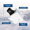 Broan-NuTone® Roomside Series 80 CFM 1.5 Sones Ventilation Fan ENERGY STAR®