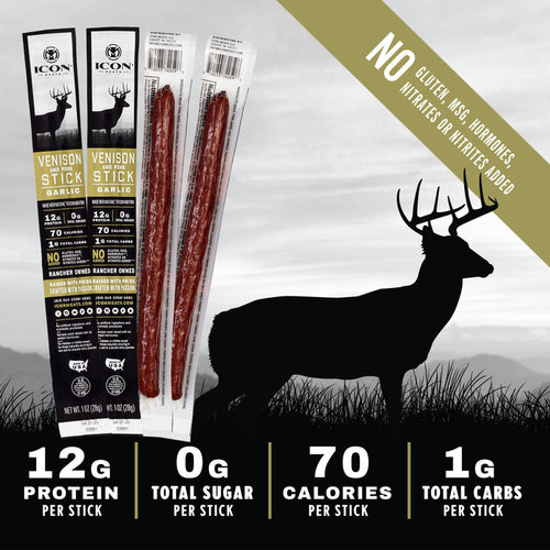 Icon Meats Venison and Garlic Sticks