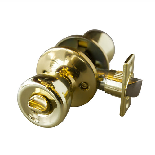 Design House Terrace Privacy Door Knob in Polished Brass