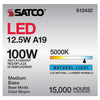 Satco Products S12432 12.5A19/CL/LED/E26/950/120V