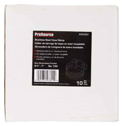 ProSource HCRSS104 Interlocked Hose Clamp, Stainless Steel