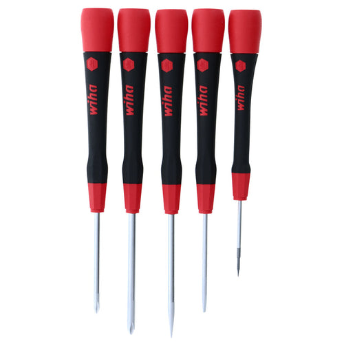 Wiha 5 Piece PicoFinish Precision Slotted and Phillips Screwdriver Set