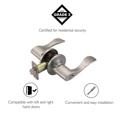 Design House  Springdale Satin Nickel 2-Way Latch Door Lever