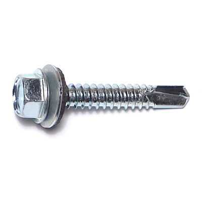 Monster Fastener Zinc Plated Steel Hex Bonded Washer Head Self-Drilling Screws