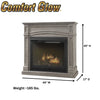 World Marketing Comfort Glow Dual Fuel Ventless Gas Fireplace w/ Remote Heats Up To 1200 sq ft - GFD4605R