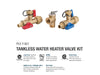 B&K 3/4-in PEX F1807 Brass Isolation Valve Kit w/ Pressure Relief Valve