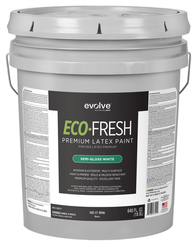 Evolve Paint Eco-Fresh Seni Gloss 5 Gallon White