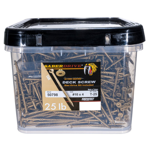 Monster Fastener SaberDrive® Star Drive Construction Tan Deck Screws