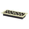 Accord Victorian 4 In. x 10 In. Plated Polished Brass Steel Floor Register