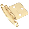 Amerock Bright Brass Non Self-Closing Overlay Hinge (2-Pack)