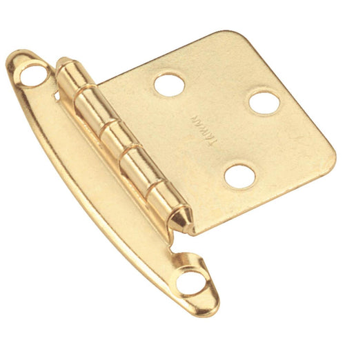 Amerock Bright Brass Non Self-Closing Overlay Hinge (2-Pack)