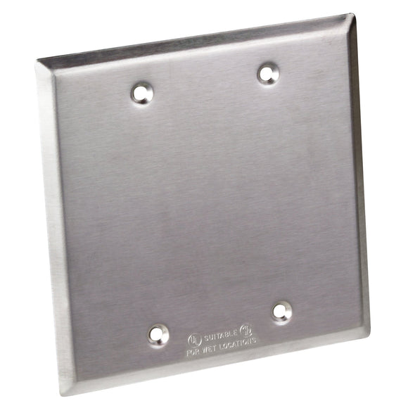 Thomas & Betts Red Dot  2-Gang Weatherproof Blank Cover Device Mount Stamped Aluminum (2-Gang)