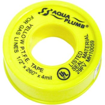 World & Main/Cranbury 606975 3127y 1/2x260 Ylw Thread Tape