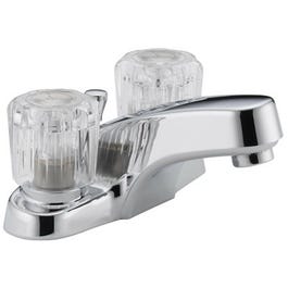 Bathroom Faucet, Chrome With 2 Acrylic Handles