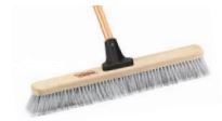 Laitner Brush Company 24 Assembled indoor push broom with Unbreakable Connector