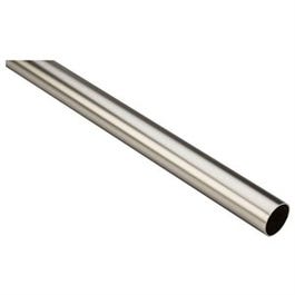 Closet Rod, Heavy-Duty, Satin Nickel, 8-Ft.