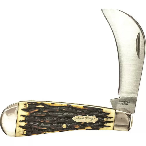 Schrade Knives Hawkbill Pruner Uncle Henry Pocket Knife 2.75